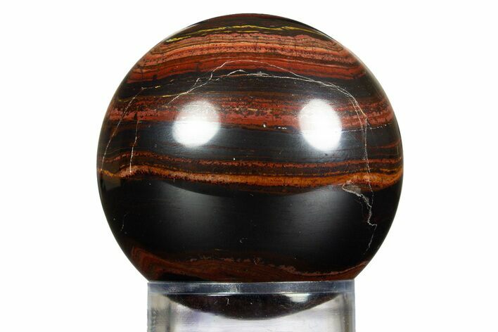 Polished Tiger Iron Stromatolite Sphere - Billion Years #308772